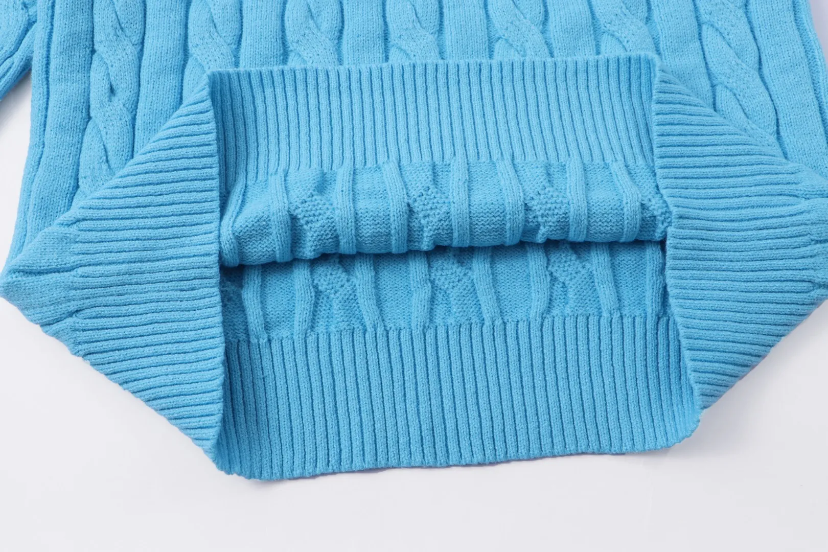P230 RALPH LAUREN Ralph Lauren seven-color classic small label embroidered stand-collar long-sleeved half-zip knitted sweater tops for men and women seven colors Color: black white gray royal blue pink sky blue khaki code number: S M L XL material: cotton